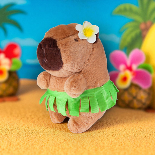 Capybara Plüss Hawaii Virággal